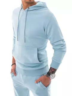 Bluza męska z kapturem niebieska Dstreet BX5018_2