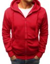Bluza męska z kapturem rozpinana czerwona BX2414
