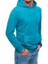 Bluza męska z kapturem turkusowa Dstreet BX5224_3
