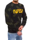 Bluza męska z nadrukiem NASA czarna Dstreet BX5206_3