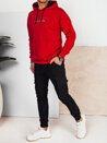 Bluza męska z nadrukiem czerwona Dstreet BX5718_2