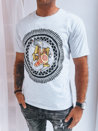 Jasnoszary t-shirt męski z nadrukiem Dstreet RX5300_1