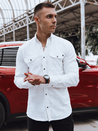 Koszula męska jeansowa biała Dstreet DX2576_1