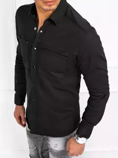 Koszula męska jeansowa czarna Dstreet DX2211_5