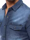 Koszula męska jeansowa jasnoniebieska Dstreet DX2160_5