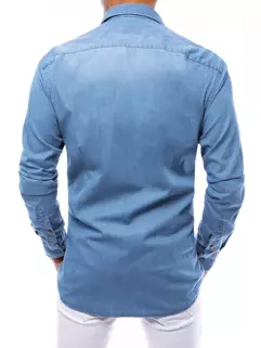 Koszula męska jeansowa niebieska Dstreet DX2225_4