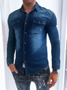Koszula męska jeansowa niebieska Dstreet DX2384