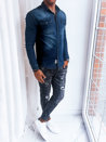 Koszula męska jeansowa niebieska Dstreet DX2384_2