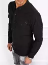 Koszula męska w paski czarna Dstreet DX2217_5