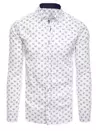 Koszula męska we wzory biała Dstreet DX2186