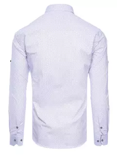Koszula męska we wzory biała Dstreet DX2207_2