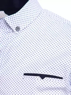 Koszula męska we wzory biała Dstreet DX2207_3