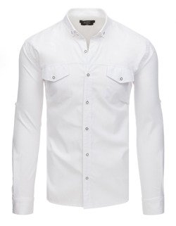 Koszula męska z długim rękawem biała Dstreet DX1753