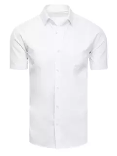 Koszula męska z krótkim rękawem biała Dstreet KX0970_1