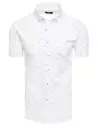 Koszula męska z krótkim rękawem biała Dstreet KX1006_1