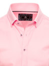 Koszula męska z krótkim rękawem różowa Dstreet KX0994_2