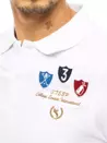 Koszulka męska polo z haftem biała Dstreet PX0455_3