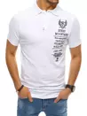 Koszulka męska polo z haftem biała Dstreet PX0474_2