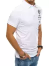 Koszulka męska polo z haftem biała Dstreet PX0474_3