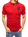 Koszulka męska polo z haftem czerwona Dstreet PX0443_2