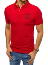Koszulka męska polo z haftem czerwona Dstreet PX0469_1