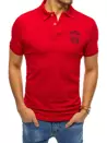 Koszulka męska polo z haftem czerwona Dstreet PX0469_2