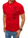 Koszulka męska polo z haftem czerwona Dstreet PX0473