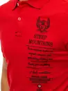 Koszulka męska polo z haftem czerwona Dstreet PX0473_4