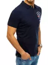 Koszulka męska polo z haftem granatowa Dstreet PX0431_3