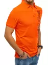 Koszulka męska polo z haftem pomarańczowa Dstreet PX0479_3