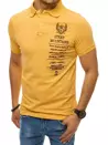 Koszulka męska polo z haftem żółta Dstreet PX0480_1