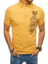 Koszulka męska polo z haftem żółta Dstreet PX0480_2