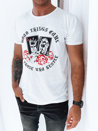 Koszulka męska z nadrukiem biała Dstreet RX5257_1