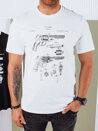 Koszulka męska z nadrukiem biała Dstreet RX5429_2