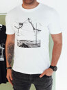 Koszulka męska z nadrukiem biała Dstreet RX5499_1