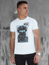 Koszulka męska z nadrukiem biała Dstreet RX5537_1