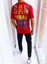 Koszulka męska z nadrukiem czerwona Dstreet RX5177_2