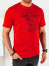 Koszulka męska z nadrukiem czerwona Dstreet RX5364_2