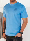 Koszulka męska z nadrukiem jasnoniebieska Dstreet RX5417_1