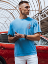 Koszulka męska z nadrukiem jasnoniebieska Dstreet RX5492_2