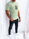 Koszulka męska z nadrukiem miętowy Dstreet RX5213_2