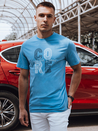 Koszulka męska z nadrukiem niebieska Dstreet RX5384_2