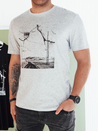 Koszulka męska z nadrukiem szara Dstreet RX5501_1