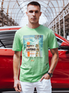 Koszulka męska z nadrukiem zielona Dstreet RX5498_1