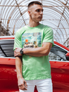 Koszulka męska z nadrukiem zielona Dstreet RX5498_2
