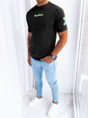 Koszulka męska z naszywkami czarny Dstreet RX5176_2