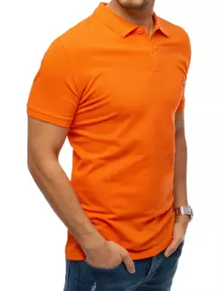 Koszulka polo męska pomarańczowa Dstreet PX0337_3