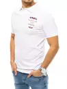 Koszulka polo z haftem biała Dstreet PX0436_2