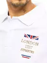 Koszulka polo z haftem biała Dstreet PX0436_4