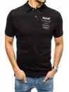 Koszulka polo z haftem czarna Dstreet PX0437_1